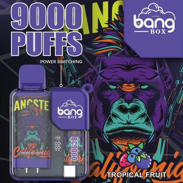 Bang Box 9000 Puffar 0% 2% 3% 5% Nikotin Uppladdningsbar LED Pover Display Disponibel Vape Partihandel - BackVape - 3