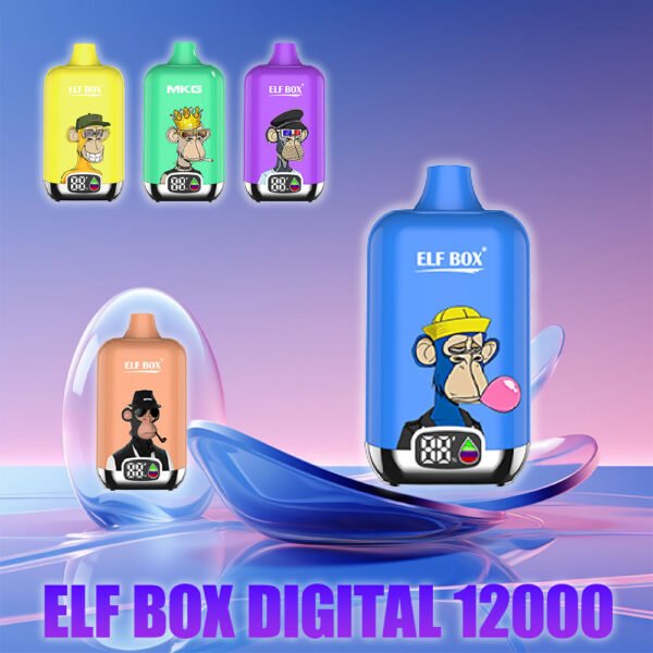 ELF-laatikko digitaalinen 12000 puffaa 0% 2% 3% 5% Nikotiini LED-näyttö Kertakäyttöinen Vape Tukkumyynti - BackVape - 1