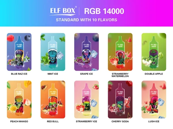 ELF BOX RGB14000 Puffs 0% 2% 3% 5% Vape desechable recargable con nicotina al por mayor - BackVape - 2