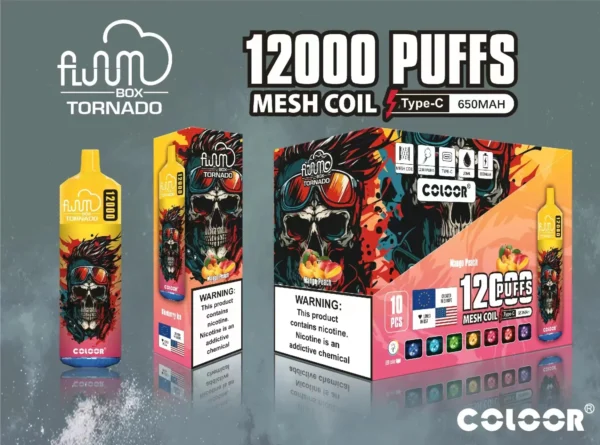 FLUUM BOX 12000 šlukov 0% 2% 3% 5% Nikotínové dobíjacie jednorazové stojany na perá na e-cigarety Veľkoobchod s e-cigaretami - BackVape - 6