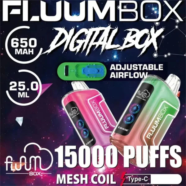 FluuM Digital Box TN 15000 Puffs 0% 2% 3% 5% Nikotynowe jednorazowe kapsułki do vape na długopisy Hurtownia e-papierosów - BackVape - 1