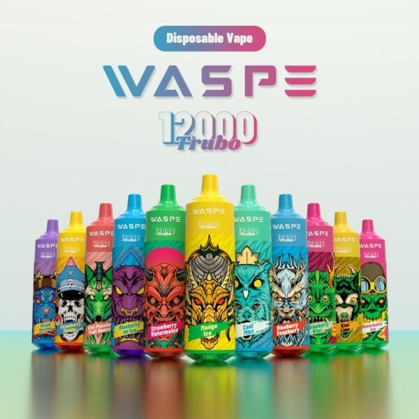 WASPE 12000 PUFFIT 0% 2% 3% 5% Nikotiini Kertakäyttöinen Vape Tukkumyynti - BackVape - 1