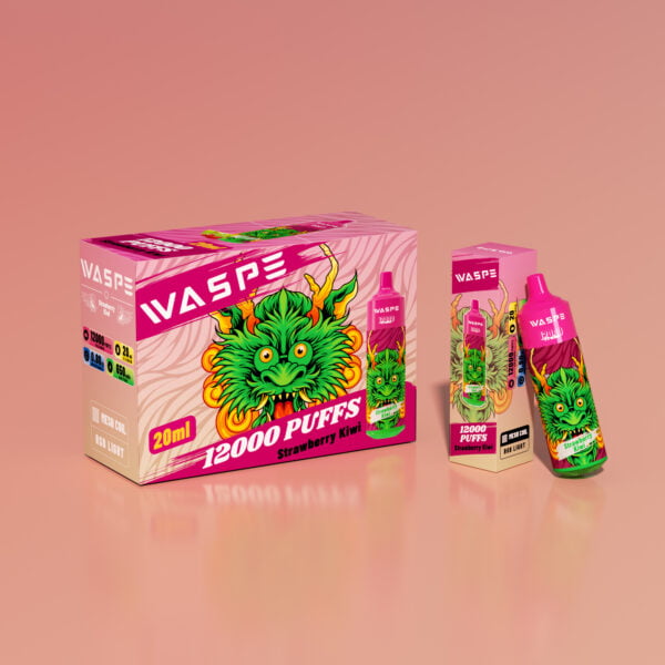 WASPE 12000 PUFFIT 0% 2% 3% 5% Nikotiini Kertakäyttöinen Vape Tukkumyynti - BackVape - 6