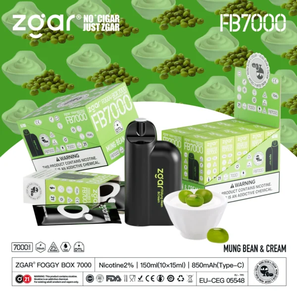 ZGAR FOGGY BOX 7000 Puffs 2% Nikotiini Ladattava Kertakäyttöinen Vape Tukkumyynti - BackVape - 3