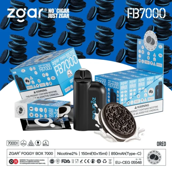 ZGAR FOGGY BOX 7000 Puffs 2% Nikotiini Ladattava Kertakäyttöinen Vape Tukkumyynti - BackVape - 4