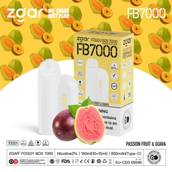 ZGAR FOGGY BOX 7000 Puffs 2% Nikotiini Ladattava Kertakäyttöinen Vape Tukkumyynti - BackVape - 5