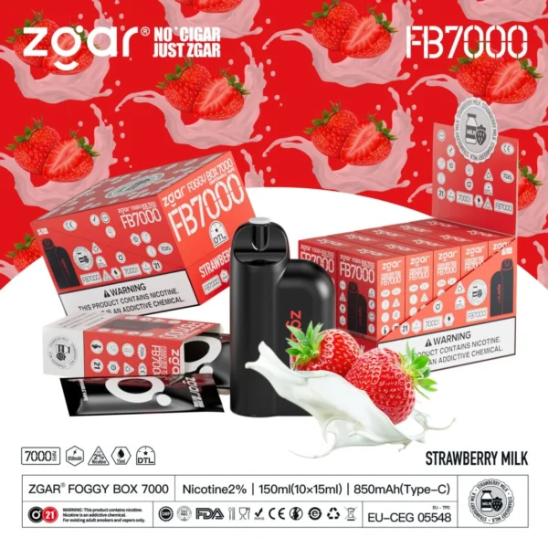 ZGAR FOGGY BOX 7000 Puffs 2% Nikotiini Ladattava Kertakäyttöinen Vape Tukkumyynti - BackVape - 9