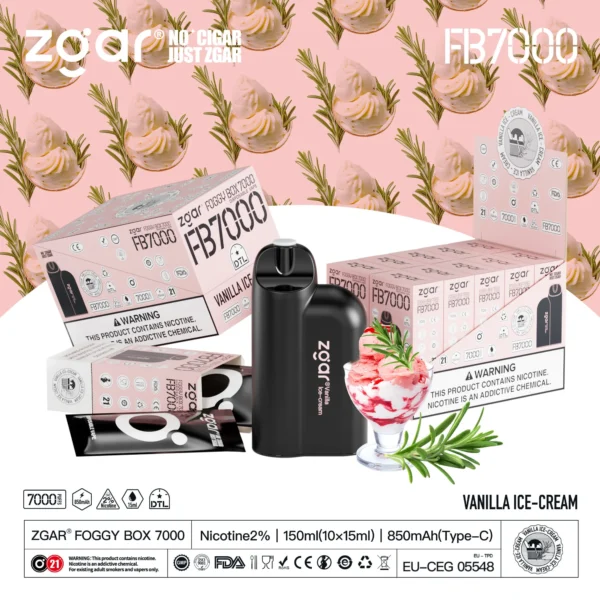 ZGAR FOGGY BOX 7000 Puffs 2% Nikotiini Ladattava Kertakäyttöinen Vape Tukkumyynti - BackVape - 10