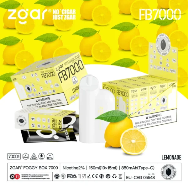 ZGAR FOGGY BOX 7000 Puffs 2% Nikotiini Ladattava Kertakäyttöinen Vape Tukkumyynti - BackVape - 18