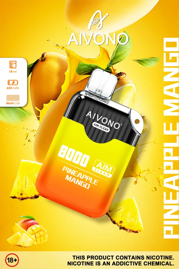 AIVONO AIM CLEAR 8000 Puffs 0% 2% 5% Low Nicotine Rechargeable Disposable Vapes Pen Bulk Buy Wholesale - BackVape - 4