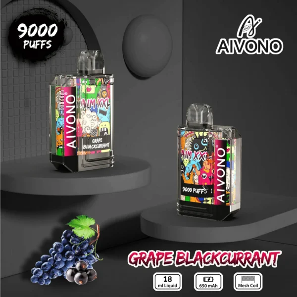 AIVONO AIM XXL 9000 šluky 0% 2% 3% 5% Nízkonikotinové dobíjecí jednorázové vapky Pen Hromadně Koupit – BackVape – 3