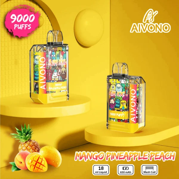 AIVONO AIM XXL 9000 šluky 0% 2% 3% 5% Nabíjecí jednorázové vapky s nízkým obsahem nikotinu Pen Hromadně Koupit velkoobchod – BackVape – 1