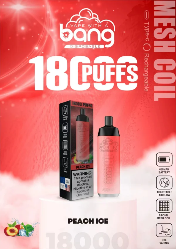 Bang Crown Bar 18000 Puffs 0% 2% 3% 5% Low Nicotine Rechargeable Disposable Vapes Pen Bulk Buy Wholesale - BackVape - 2