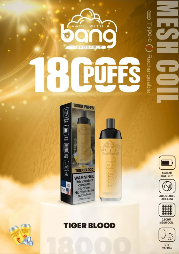 Bang Crown Bar 18000 Puffs 0% 2% 3% 5% Low Nicotine Rechargeable Disposable Vapes Pen Bulk Buy Wholesale - BackVape - 13