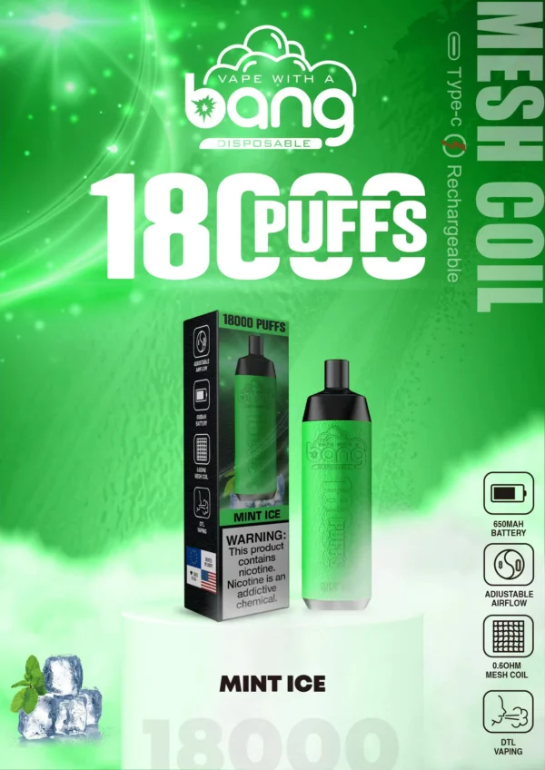 Bang Crown Bar 18000 Puffs 0% 2% 3% 5% Low Nicotine Rechargeable Disposable Vapes Pen Bulk Buy Wholesale - BackVape - 11
