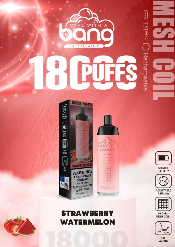 Bang Crown Bar 18000 Puffs 0% 2% 3% 5% Low Nicotine Rechargeable Disposable Vapes Pen Bulk Buy Wholesale - BackVape - 10
