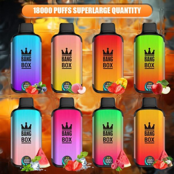 Bang Box 18000 Puffs LED Display skærm 0% 2% 3% 5% Lav nikotin Bulk Køb Genopladelig engangs Vape Pen Engros - BackVape - 1