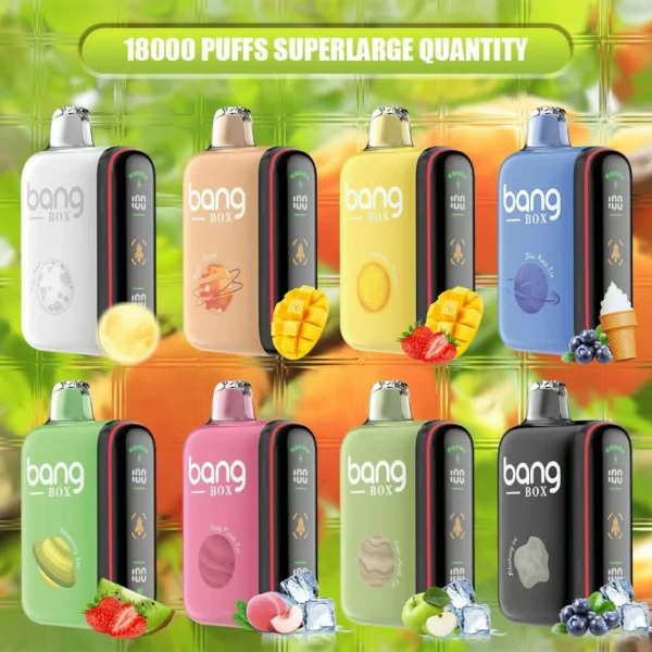 Bang Box Vape Rocket 18000 Puffs LED Display Screen 0% 2% 3% 5% Engangsvapes med lavt nikotinindhold Bulk Køb Engros - BackVape - 1