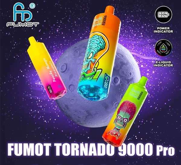 RandM Tornado 9000 PRO Puffs 0% 2% 3% 5% с низким содержанием никотина Купить перезаряжаемую одноразовую вейп-пароварку оптом - BackVape - 1