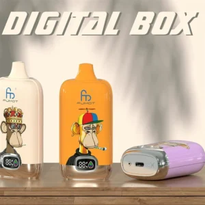 Randm Digital Box 12000 Puffs 0% 2% 3% 5% Affichage LED à faible teneur en nicotine rechargeable en vrac Acheter Vape jetable en gros