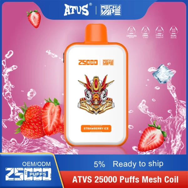 ATVS 25000 Puffs Dual Mesh 5% Penna per vaporizzatori usa e getta ricaricabile a basso contenuto di nicotina Bulk Acquista all'ingrosso - BackVape - 14