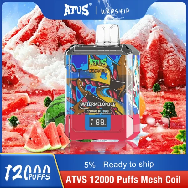 Atvs Warship 12000 Puffs 5% Перезаряжаемые одноразовые ручки для электронных сигарет с низким содержанием никотина Купить оптом - BackVape - 9