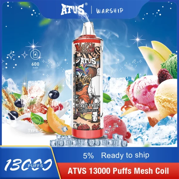 Atvs 13000 Puffs 5% Low Nicotine Rechargeable Disposable Vapes Pen Bulk Buy Wholesale - BackVape - 4