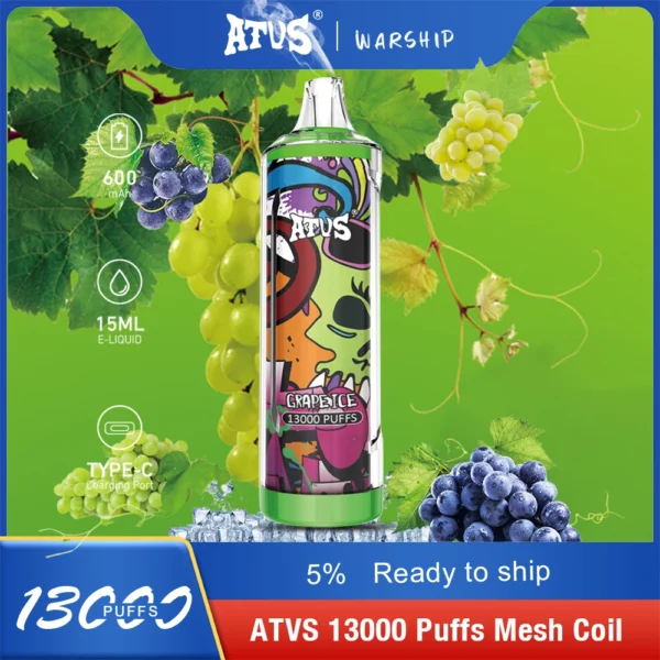 Atvs 13000 Puffs 5% Low Nicotine Rechargeable Disposable Vapes Pen Bulk Buy Wholesale - BackVape - 11