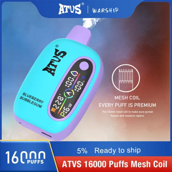Atvs 16000 Puffs 2% 5% Stylo à vape jetable rechargeable à faible teneur en nicotine Acheter en gros - BackVape - 8