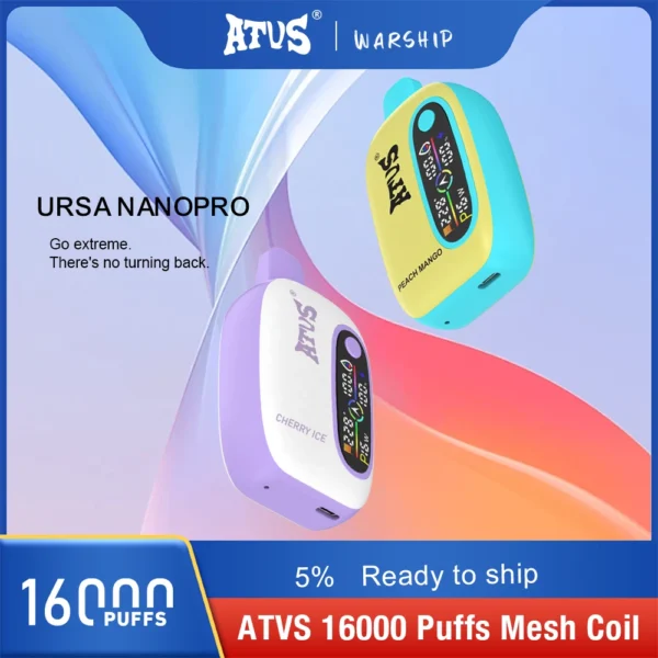 Atvs 16000 Puffs 2% 5% Stylo à vape jetable rechargeable à faible teneur en nicotine Acheter en gros - BackVape - 7