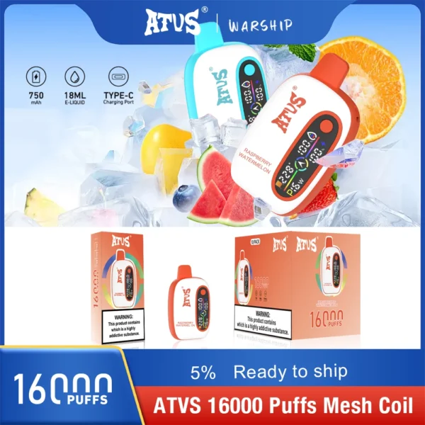 Atvs 16000 Puffs 2% 5% Stylo à vape jetable rechargeable à faible teneur en nicotine Acheter en gros - BackVape - 6