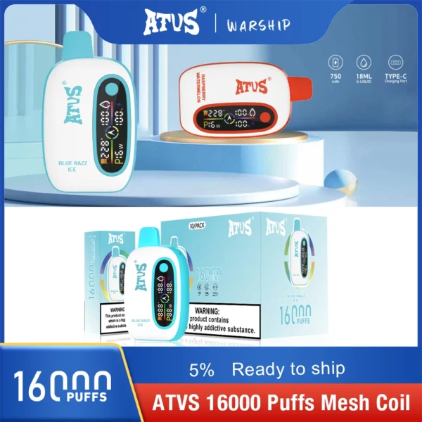 Atvs 16000 Puffs 2% 5% Stylo à vape jetable rechargeable à faible teneur en nicotine Acheter en gros - BackVape - 3