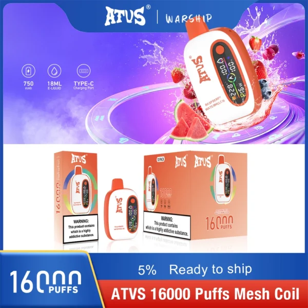 Atvs 16000 Puffs 2% 5% Stylo à vape jetable rechargeable à faible teneur en nicotine Acheter en gros - BackVape - 13