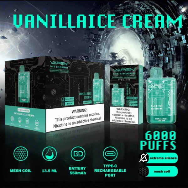 VAPEN Meta 6000 Puffs 2% 5% Low Nicotina Rechargeable Vapes Pen vrac Cumpărați cu ridicata - BackVape - 7