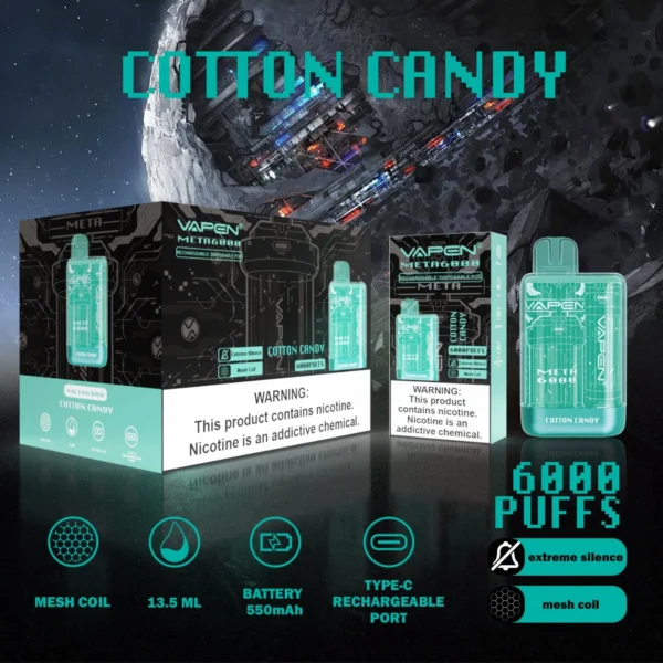 VAPEN Meta 6000 Puffs 2% 5% Low Nicotina Rechargeable Vapes Pen vrac Cumpărați cu ridicata - BackVape - 3