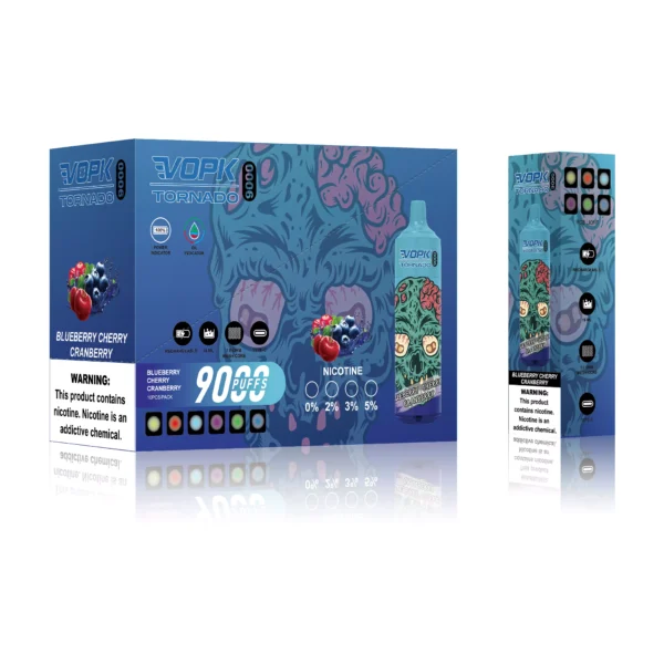 VOPK Tornado 9000 Puffs 0% 2% 3% 5% Caneta Vapes descartáveis ​​recarregáveis ​​com baixa nicotina em massa Compre no atacado - BackVape - 10