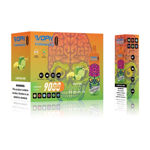VOPK Tornado 9000 Puffs 0% 2% 3% 5% Caneta Vapes descartáveis ​​recarregáveis ​​com baixa nicotina em massa Compre no atacado - BackVape - 8