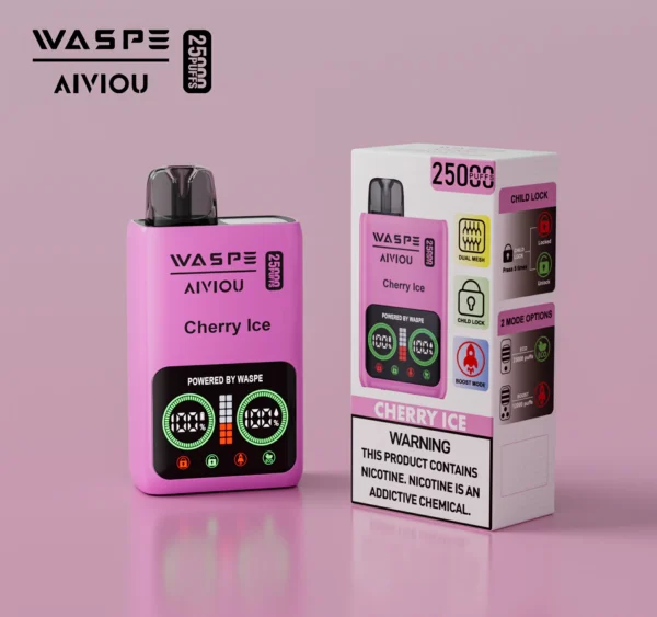 WASPE 25000 PUFFS Dual Mesh Box 0% 2% 5% Low Nicotine LED Display Rechargeable Disposable Vapes Pen Bulk Buy Wholesale - BackVape - 5