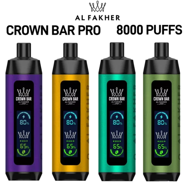 Al Fakher Crown Bar Big Cloud 8000 Pro Двухрежимный полноэкранный перезаряжаемый одноразовый вейп-ручка с низким содержанием никотина Массовая покупка оптом - Европейский склад - BackVape - 13