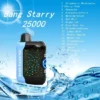 Bang Starry 25000 Puffs Ecran curbat 3D 0% 2% 3% 5% Nivel scăzut de nicotină Reîncărcabil Vapes Pen Vrac Cumpărați cu ridicata