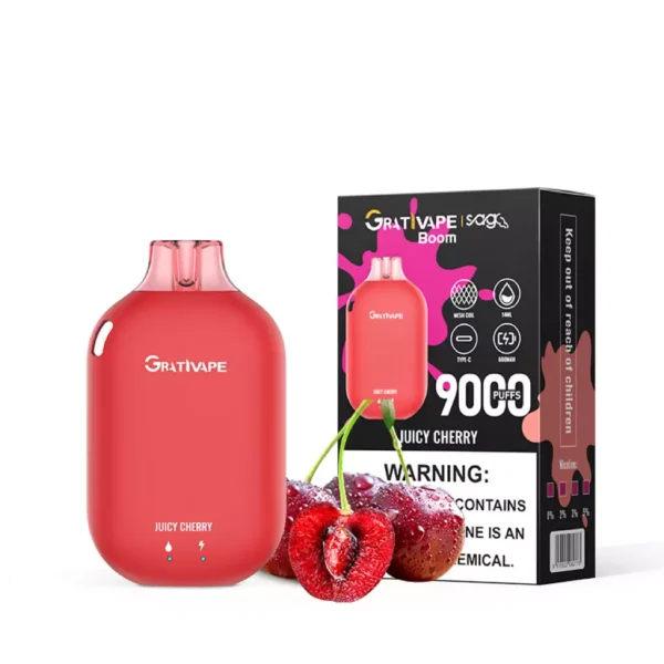 Grativape Boom 9000 Puffs 0% 2% 3% 5% Genopladelige engangsvapespen med lav nikotinindhold Bulk Køb Engros - BackVape - 10