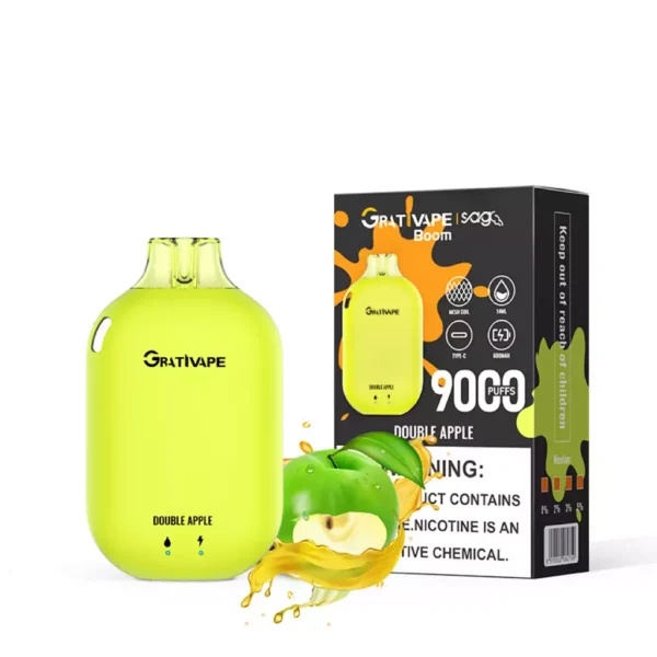 Grativape Boom 9000 Puffs 0% 2% 3% 5% Genopladelige engangsvapes med lavt nikotinindhold Pen Bulk Køb Engros - BackVape - 5