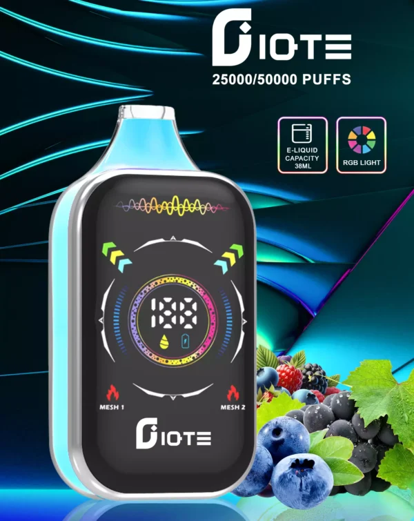 IQTE 50000 Puffs Dual Mesh RGB Plein écran 0% 2% 5% Stylo vape jetable rechargeable à faible teneur en nicotine en vrac Acheter en gros - BackVape - 6