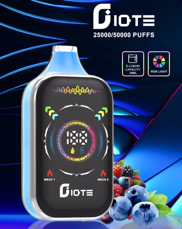IQTE 50000 Puffs Dual Mesh RGB Plein écran 0% 2% 5% Stylo vapes jetables rechargeables à faible teneur en nicotine en vrac Acheter en gros - BackVape - 7