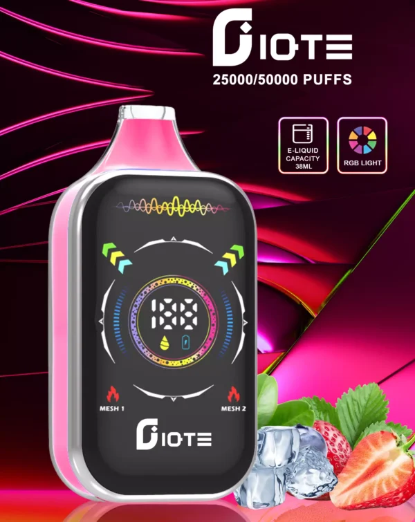 IQTE 50000 Puffs Dual Mesh RGB Plein écran 0% 2% 5% Stylo vapes jetables rechargeables à faible teneur en nicotine en vrac Acheter en gros - BackVape - 8