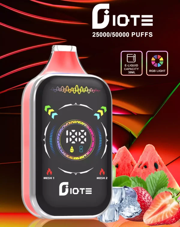 IQTE 50000 Puffs Dual Mesh RGB Plein écran 0% 2% 5% Stylo vape jetable rechargeable à faible teneur en nicotine en vrac Acheter en gros - BackVape - 9