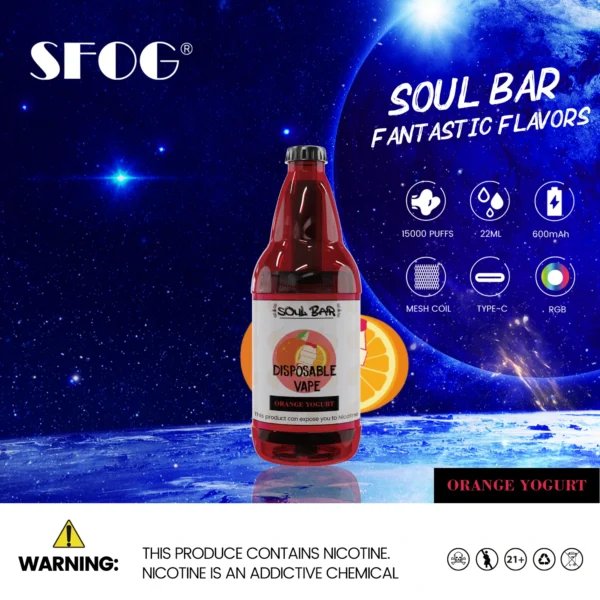 SFOG SOUL BAR 15000 Puffs RGB 5% Låg Nikotin Uppladdningsbara Disponibla Vapes Penna Bulk Köp Partihandel - BackVape - 4