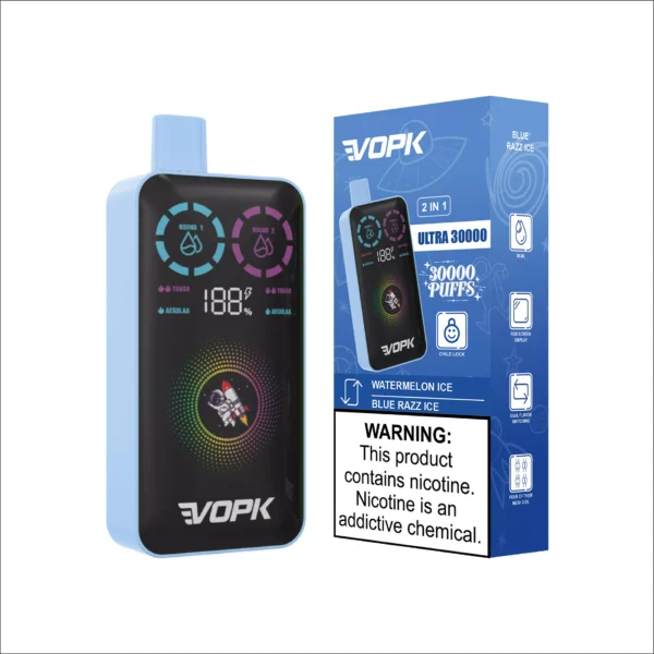 VOPK ULTRA 30000 Puffs Double Flavor Dual Mesh Digital Screen 2% Low Nikotine Ladattava kertakäyttöinen Vapes Pen Bulk Tukkumyynti - BackVape - 11