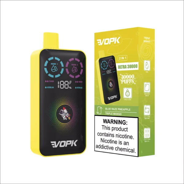 VOPK ULTRA 30000 Puffs Double Flavor Dual Mesh Digital Screen 2% Low Nikotine Ladattava Kertakäyttöinen Vapes Pen Bulk Tukkumyynti - BackVape - 5